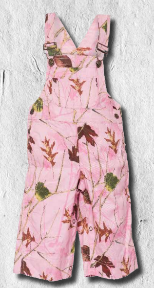 Pink Infant/Toddler Cotton Camo Bib Overalls